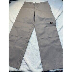 NWT Men’s Dickies Twill Work Pants Loose Fit Double Knee Dark Khaki 36x30